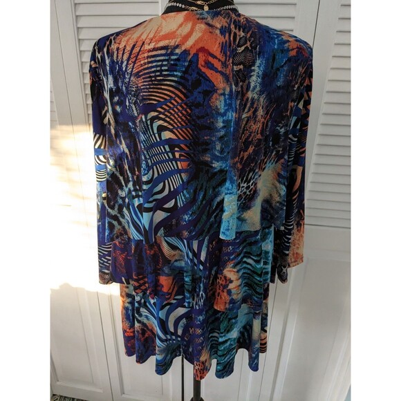 Susan Graver Multicolor Abstract Print Blouse - Picture 9 of 12